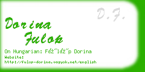 dorina fulop business card